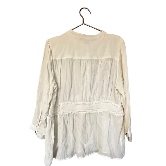Soft Surroundings Ruffle Trim Blouse - Size XL - Picture 3 of 6